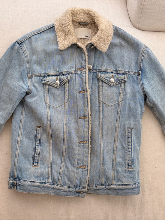Wilfred Jackets & Blazers - Wilfred Sherpa Collar Jean Jacket